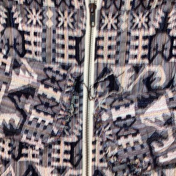 Anthropologie Size Small Hei Hei Abstract Tribal Bohemian Zip Up Blazer Jacket - Picture 4 of 4